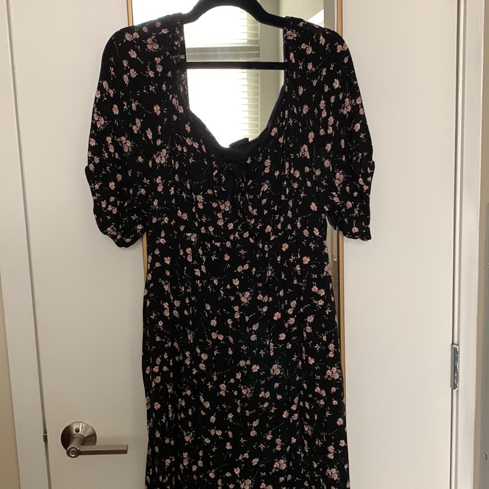 Black floral dress